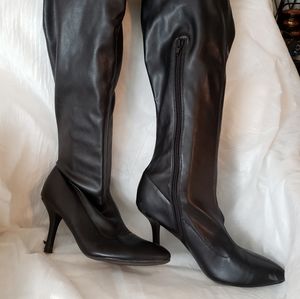Thigh High, Wetlook, Stretch Boots- 3.5", sz 10